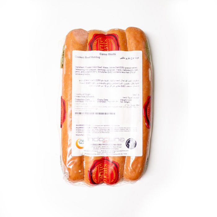 Frozen Cooked Beef Hotdog 16-17cm | 400GM