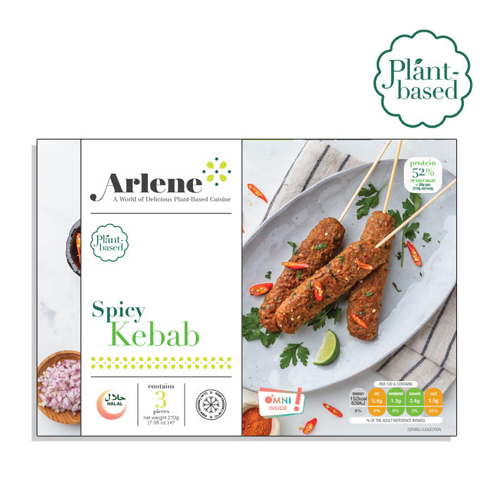 Frozen Plant Based Spicy Kebab Ready Meal 210g