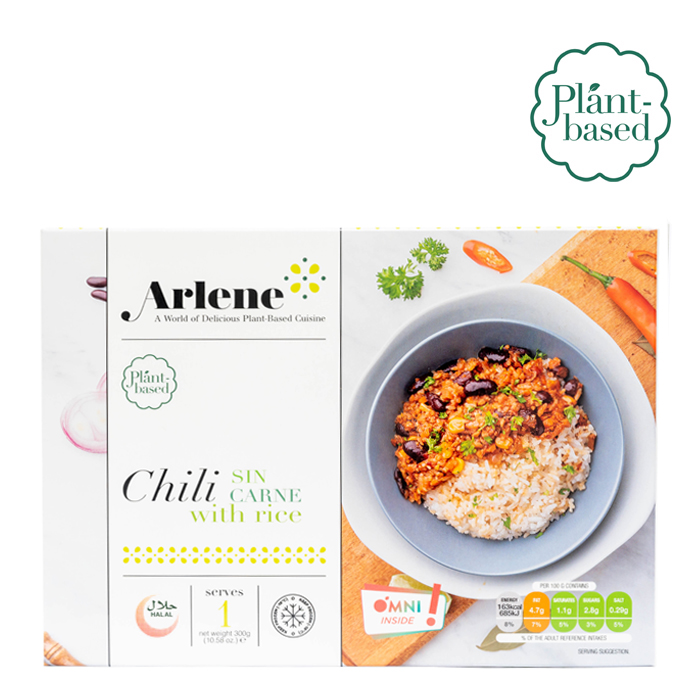 Frozen Plant Based Chili Sin Carne with Rice | 300g